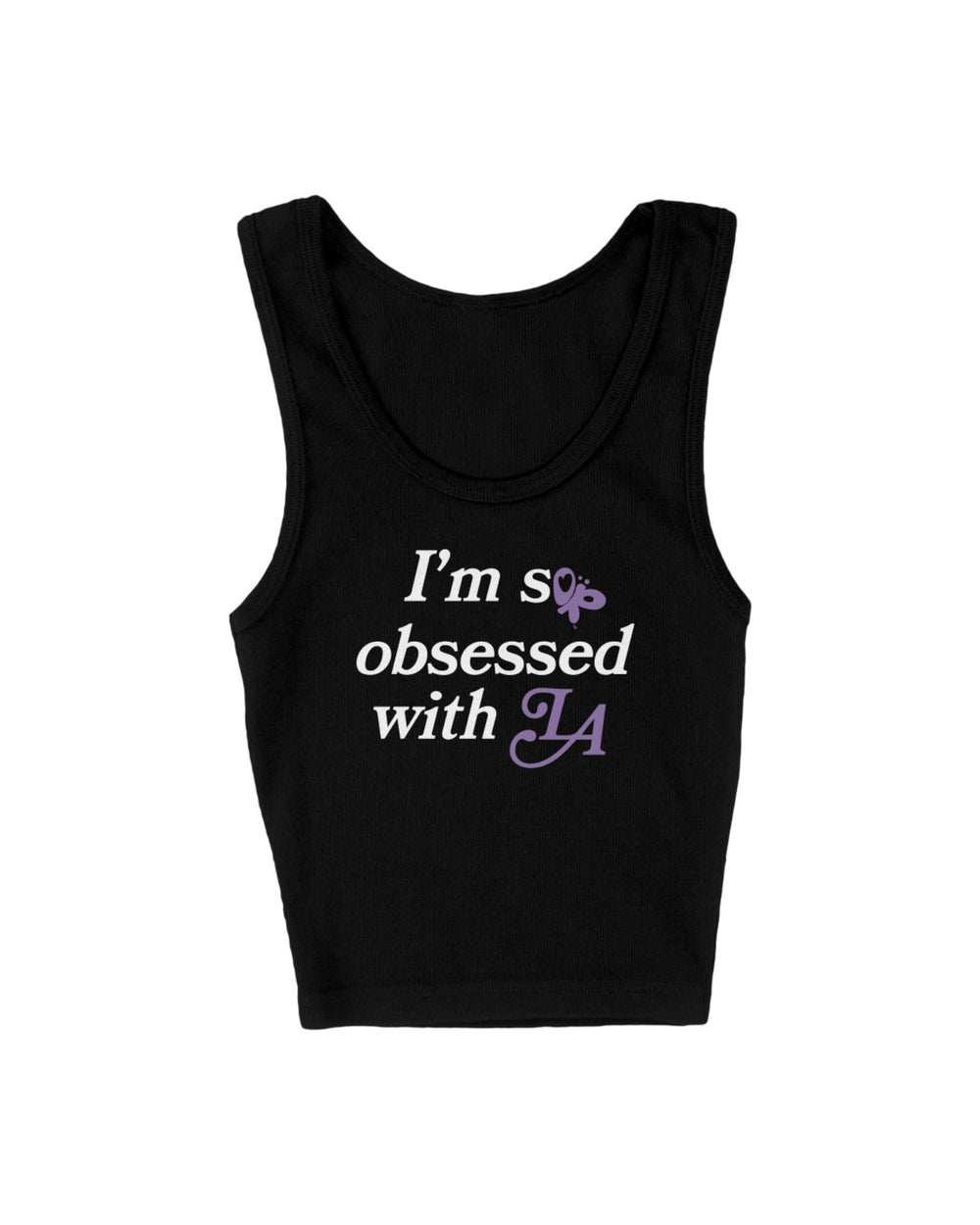 i’m so obsessed with LA baby tank in black