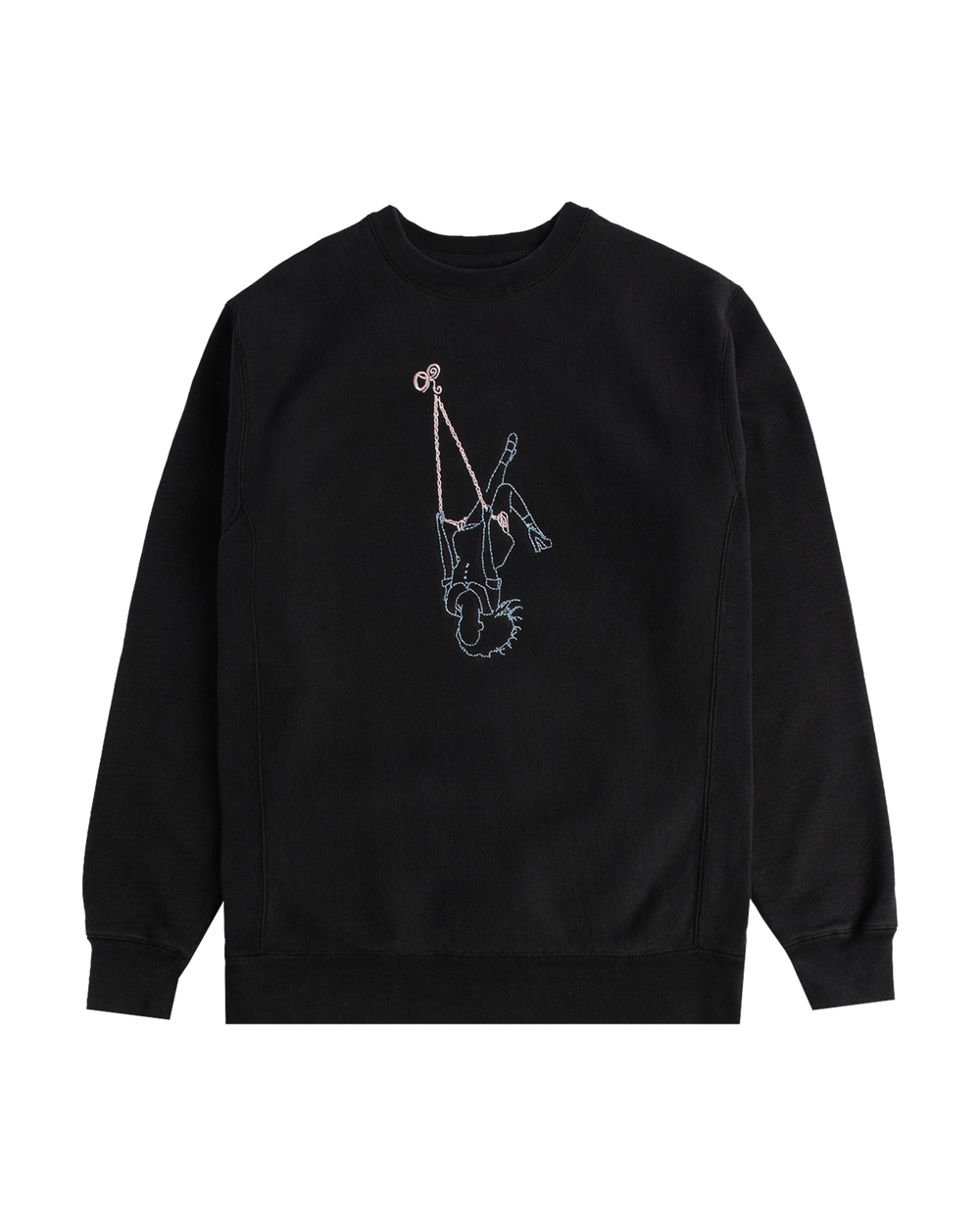 stitched swing embroidered crewneck