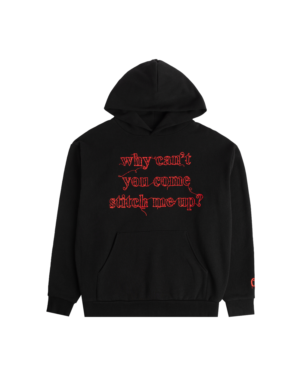 stitch me up embroidered hoodie