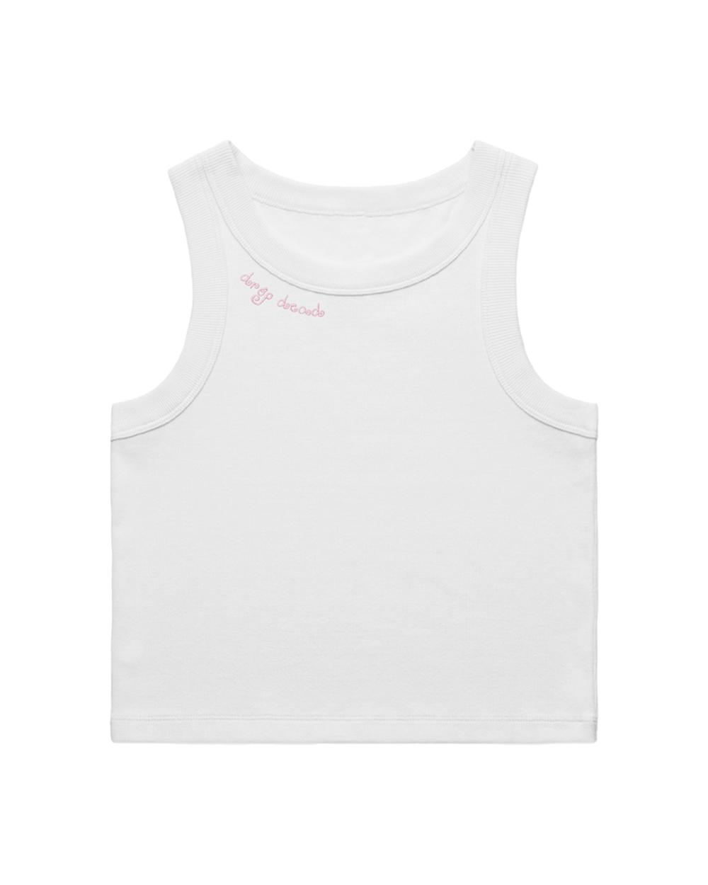 drop dead embroidered women's crop tank