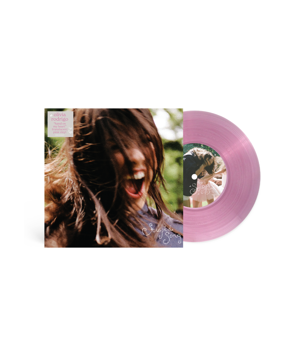 stupid song - 'hand on my heart' translucent pink 7" vinyl
