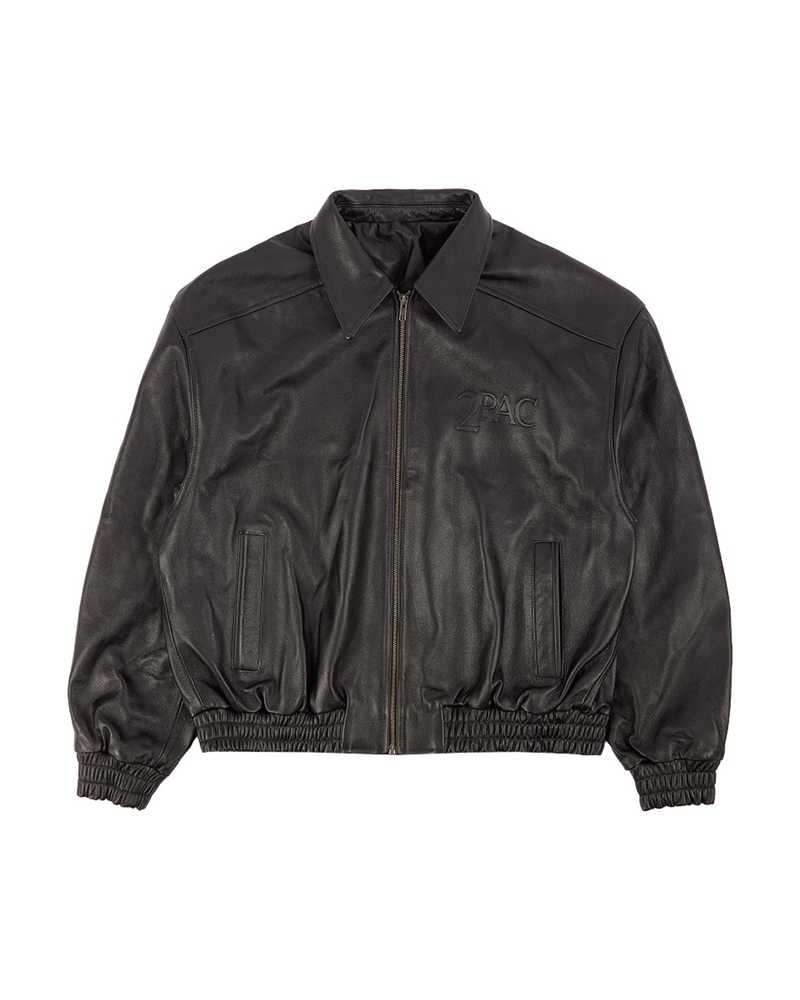 All Eyez On Me Leather Bomber