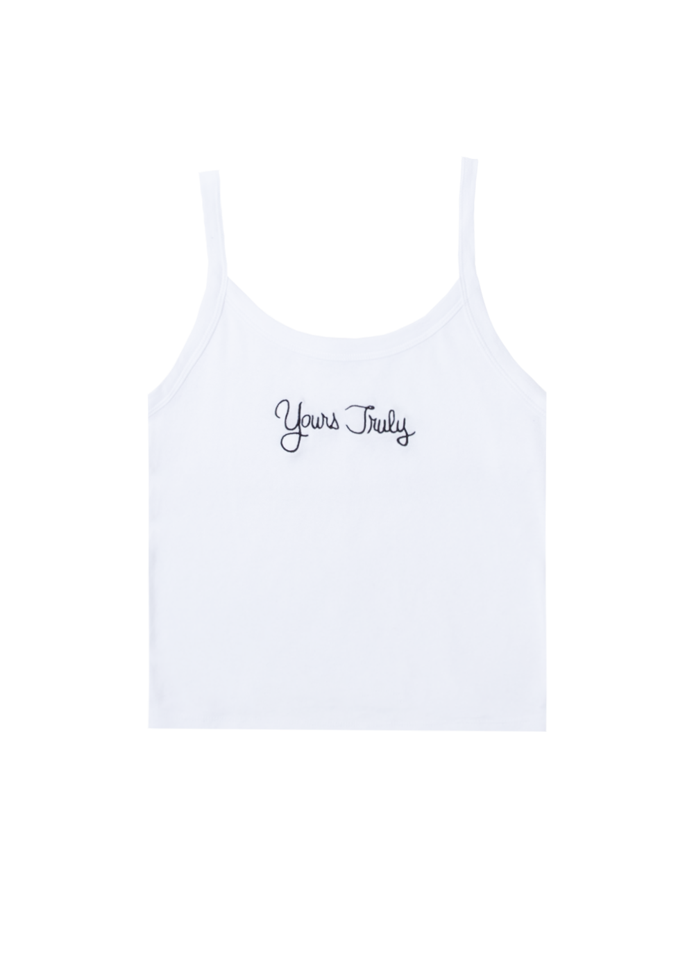 yours truly 10th anniversary cropped tank top